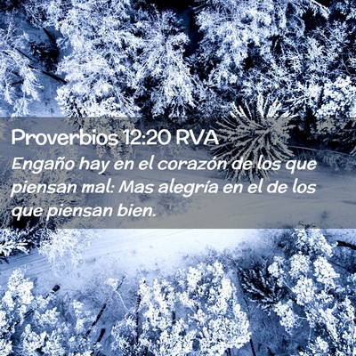 Picture 02 - Proverbios 12:20 RVA - Engaño hay en el corazón de los que piensan - Bible Verse Picture
