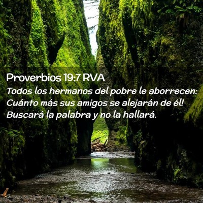 Picture 02 - Proverbios 19:7 RVA - Todos los hermanos del pobre le aborrecen: - Bible Verse Picture