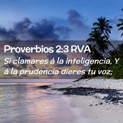 Picture 02 - Proverbios 2:3 RVA - Si clamares á la inteligencia, Y á la prudencia - Bible Verse Picture