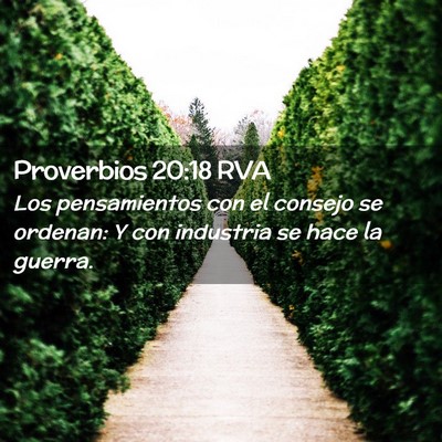 Picture 02 - Proverbios 20:18 RVA - Los pensamientos con el consejo se ordenan: Y con - Bible Verse Picture