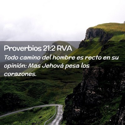 Picture 02 - Proverbios 21:2 RVA - Todo camino del hombre es recto en su opinión: - Bible Verse Picture