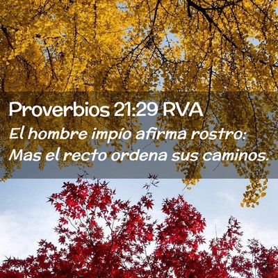 Picture 02 - Proverbios 21:29 RVA - El hombre impío afirma rostro: Mas el recto - Bible Verse Picture