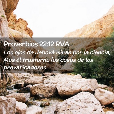 Picture 02 - Proverbios 22:12 RVA - Los ojos de Jehová miran por la ciencia; Mas él - Bible Verse Picture