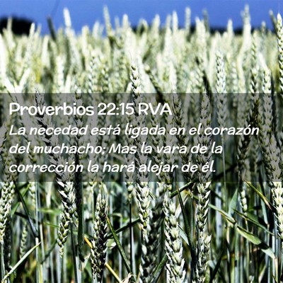 Picture 02 - Proverbios 22:15 RVA - La necedad está ligada en el corazón del - Bible Verse Picture