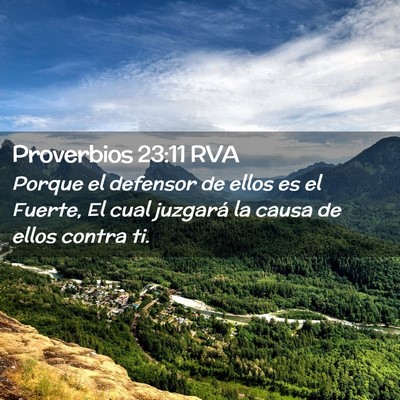 Picture 02 - Proverbios 23:11 RVA - Porque el defensor de ellos es el Fuerte, El cual - Bible Verse Picture