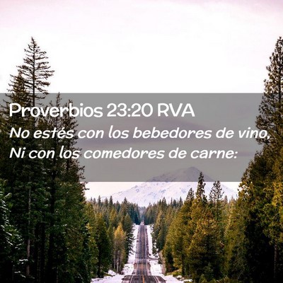 Picture 02 - Proverbios 23:20 RVA - No estés con los bebedores de vino, Ni con los - Bible Verse Picture