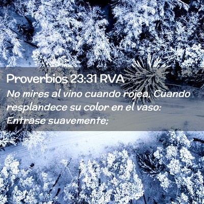 Picture 02 - Proverbios 23:31 RVA - No mires al vino cuando rojea, Cuando resplandece - Bible Verse Picture