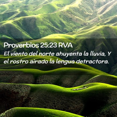Picture 02 - Proverbios 25:23 RVA - El viento del norte ahuyenta la lluvia, Y el - Bible Verse Picture