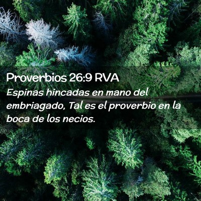 Picture 02 - Proverbios 26:9 RVA - Espinas hincadas en mano del embriagado, Tal es - Bible Verse Picture