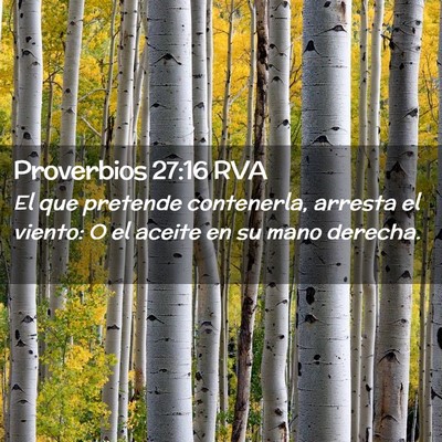 Picture 02 - Proverbios 27:16 RVA - El que pretende contenerla, arresta el viento: O - Bible Verse Picture