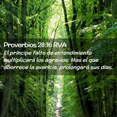 Picture 02 - Proverbios 28:16 RVA - El príncipe falto de entendimiento multiplicará - Bible Verse Picture