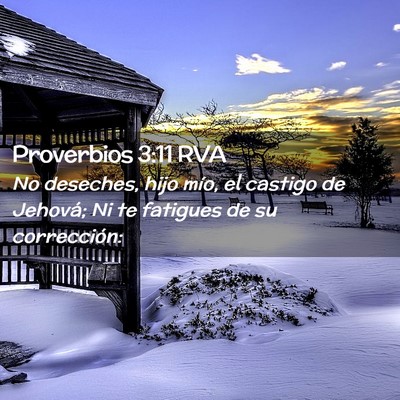 Picture 02 - Proverbios 3:11 RVA - No deseches, hijo mío, el castigo de Jehová; Ni - Bible Verse Picture