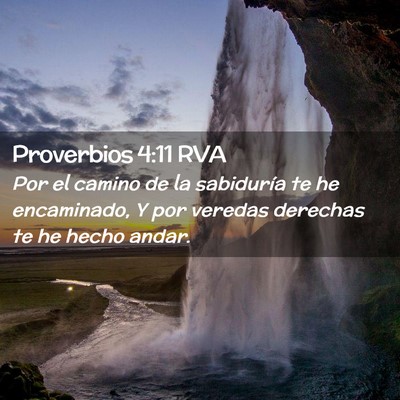 Picture 02 - Proverbios 4:11 RVA - Por el camino de la sabiduría te he encaminado, - Bible Verse Picture