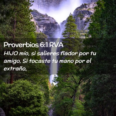 Picture 02 - Proverbios 6:1 RVA - HIJO mío, si salieres fiador por tu amigo, Si - Bible Verse Picture