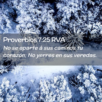 Picture 02 - Proverbios 7:25 RVA - No se aparte á sus caminos tu corazón; No - Bible Verse Picture