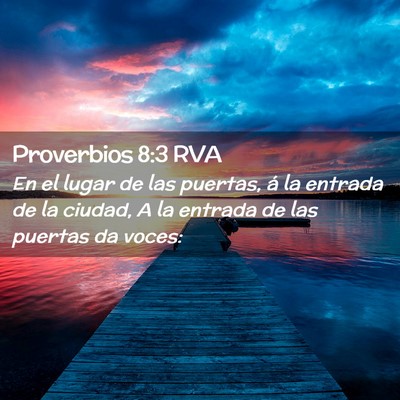 Picture 02 - Proverbios 8:3 RVA - En el lugar de las puertas, á la entrada de la - Bible Verse Picture
