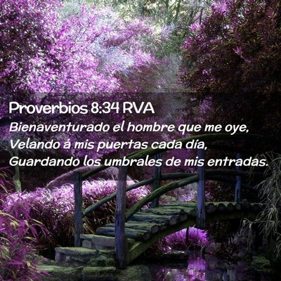 Picture 02 - Proverbios 8:34 RVA - Bienaventurado el hombre que me oye, Velando á - Bible Verse Picture