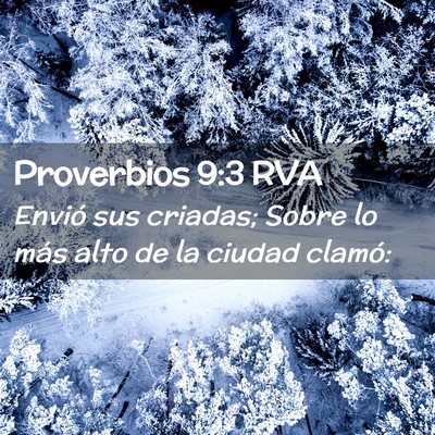 Picture 02 - Proverbios 9:3 RVA - Envió sus criadas; Sobre lo más alto de la - Bible Verse Picture