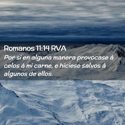 Picture 02 - Romanos 11:14 RVA - Por si en alguna manera provocase á celos á mi - Bible Verse Picture