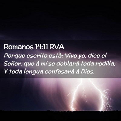 Picture 02 - Romanos 14:11 RVA - Porque escrito está: Vivo yo, dice el Señor, - Bible Verse Picture