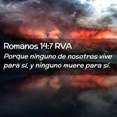 Picture 02 - Romanos 14:7 RVA - Porque ninguno de nosotros vive para sí, y - Bible Verse Picture