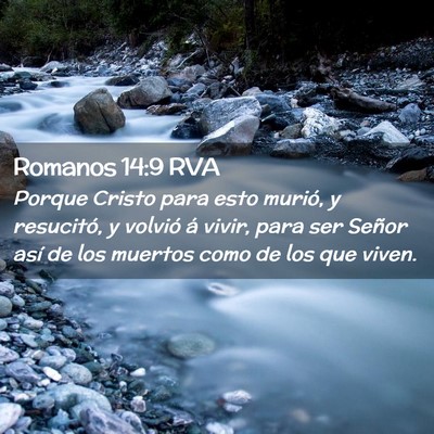 Picture 02 - Romanos 14:9 RVA - Porque Cristo para esto murió, y resucitó, y - Bible Verse Picture