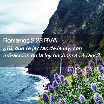 Picture 02 - Romanos 2:23 RVA - ¿Tú, que te jactas de la ley, con infracción - Bible Verse Picture