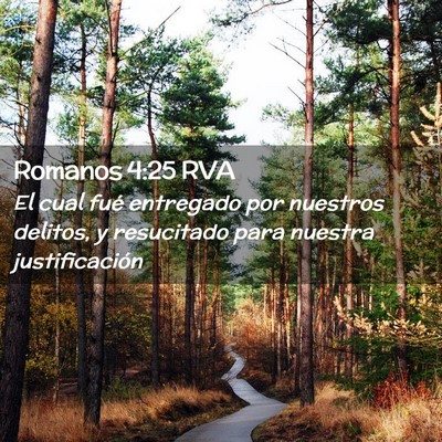 Picture 02 - Romanos 4:25 RVA - El cual fué entregado por nuestros delitos, y - Bible Verse Picture