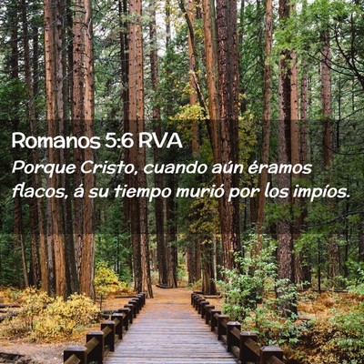 Picture 02 - Romanos 5:6 RVA - Porque Cristo, cuando aún éramos flacos, á su - Bible Verse Picture