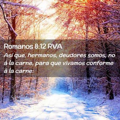 Picture 02 - Romanos 8:12 RVA - Así que, hermanos, deudores somos, no á la - Bible Verse Picture