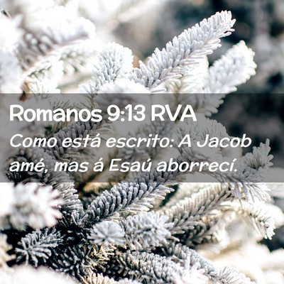 Picture 02 - Romanos 9:13 RVA - Como está escrito: A Jacob amé, mas á Esaú - Bible Verse Picture