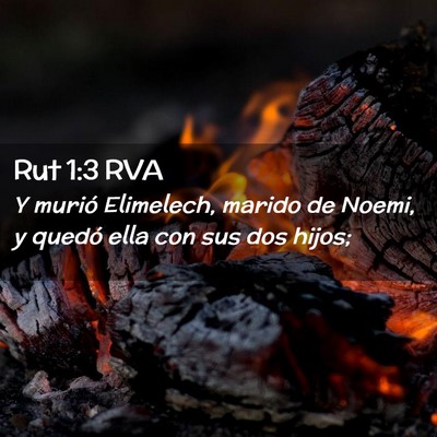 Picture 02 - Rut 1:3 RVA - Y murió Elimelech, marido de Noemi, y quedó - Bible Verse Picture