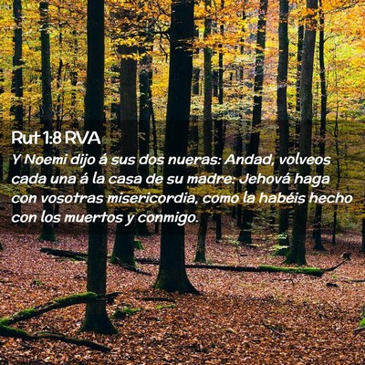 Picture 02 - Rut 1:8 RVA - Y Noemi dijo á sus dos nueras: Andad, volveos - Bible Verse Picture