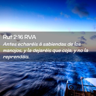 Picture 02 - Rut 2:16 RVA - Antes echaréis á sabiendas de los manojos, y la - Bible Verse Picture
