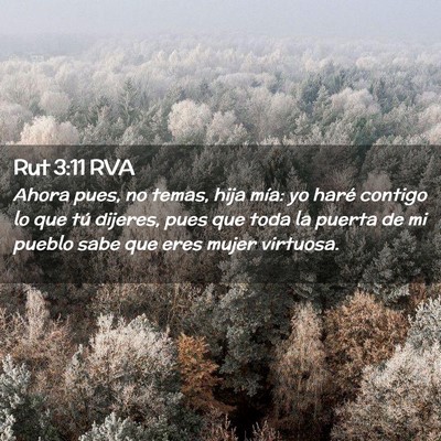 Picture 02 - Rut 3:11 RVA - Ahora pues, no temas, hija mía: yo haré contigo - Bible Verse Picture