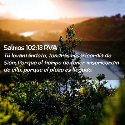 Picture 02 - Salmos 102:13 RVA - Tú levantándote, tendrás misericordia de - Bible Verse Picture