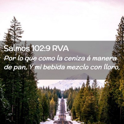 Picture 02 - Salmos 102:9 RVA - Por lo que como la ceniza á manera de pan, Y mi - Bible Verse Picture