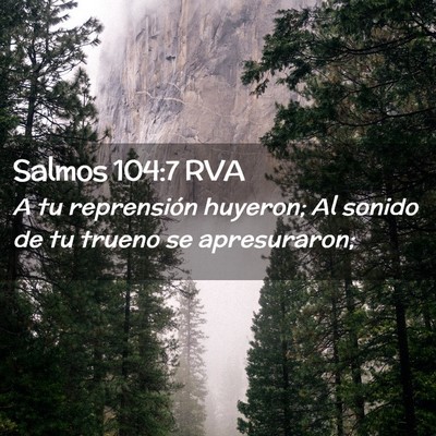 Picture 02 - Salmos 104:7 RVA - A tu reprensión huyeron; Al sonido de tu trueno - Bible Verse Picture