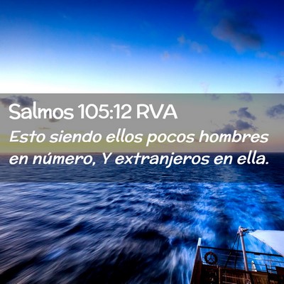 Picture 02 - Salmos 105:12 RVA - Esto siendo ellos pocos hombres en número, Y - Bible Verse Picture
