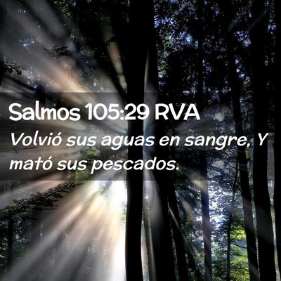 Picture 02 - Salmos 105:29 RVA - Volvió sus aguas en sangre, Y mató sus - Bible Verse Picture