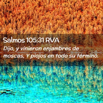 Picture 02 - Salmos 105:31 RVA - Dijo, y vinieron enjambres de moscas, Y piojos en - Bible Verse Picture