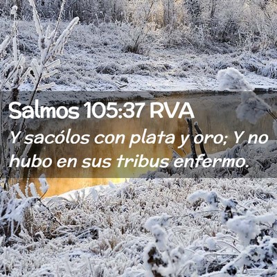 Picture 02 - Salmos 105:37 RVA - Y sacólos con plata y oro; Y no hubo en sus - Bible Verse Picture