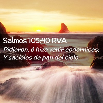 Picture 02 - Salmos 105:40 RVA - Pidieron, é hizo venir codornices; Y saciólos - Bible Verse Picture