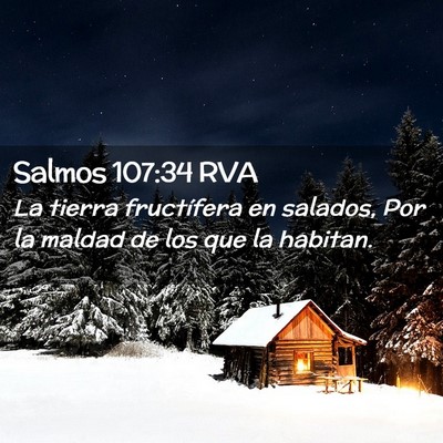 Picture 02 - Salmos 107:34 RVA - La tierra fructífera en salados, Por la maldad - Bible Verse Picture