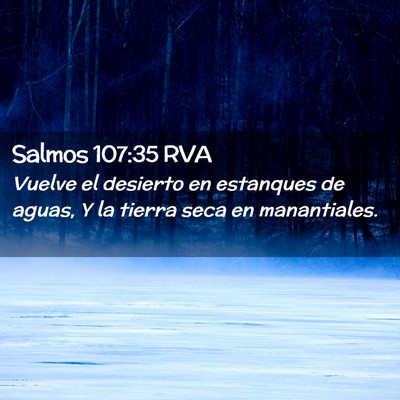 Picture 02 - Salmos 107:35 RVA - Vuelve el desierto en estanques de aguas, Y la - Bible Verse Picture