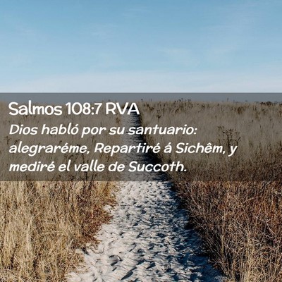 Picture 02 - Salmos 108:7 RVA - Dios habló por su santuario: alegraréme, - Bible Verse Picture