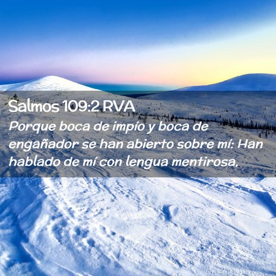 Picture 02 - Salmos 109:2 RVA - Porque boca de impío y boca de engañador se han - Bible Verse Picture