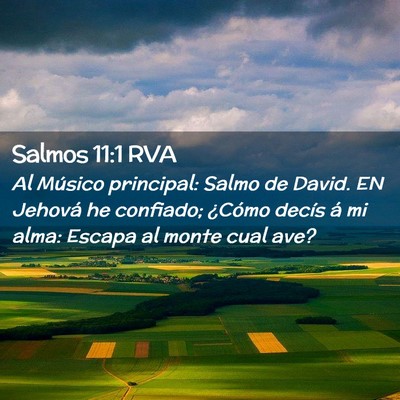 Picture 02 - Salmos 11:1 RVA - Al Músico principal: Salmo de David. EN Jehová - Bible Verse Picture