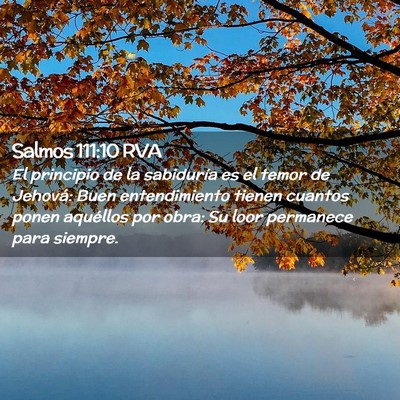 Picture 02 - Salmos 111:10 RVA - El principio de la sabiduría es el temor de - Bible Verse Picture
