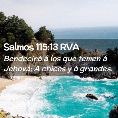 Picture 02 - Salmos 115:13 RVA - Bendecirá á los que temen á Jehová; A chicos - Bible Verse Picture